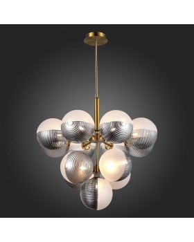 SLE1096-203-13 Светильник подвесной Матовое золото/Белый, Дымчатый G9 13*5W AVEIRO-foto5