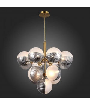 SLE1096-203-13 Светильник подвесной Матовое золото/Белый, Дымчатый G9 13*5W AVEIRO-foto5