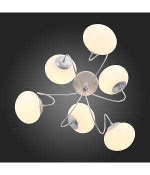 SL717.502.06 Люстра потолочная Серебристый/Белый E27 6*40W ACINI-foto6