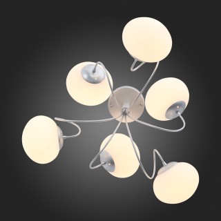 SL717.502.06 Люстра потолочная Серебристый/Белый E27 6*40W ACINI-foto6