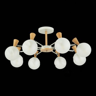 SLE220702-08 Люстра потолочная Белый, Светлое дерево/Белый E14 8*40W CATANIA-foto5