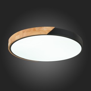 SLE200942-01 Светильник потолочный Черный, Светлое дерево/Белый LED 1*45W 3000K/4000K/6000K FESTA-foto3