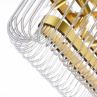 SL1228.203.08 Люстра подвесная ST-Luce Золотистый/Прозрачный E14 8*40W GROSSETO-foto4