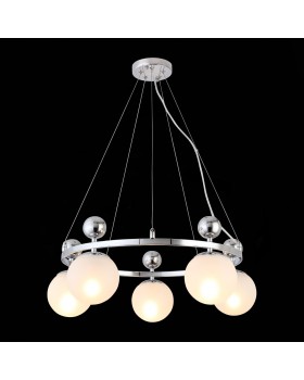 SLE106103-05 Люстра подвесная Хром/Белый E27 5*60W PECHIO-foto4