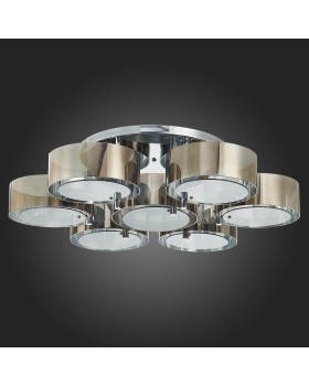 SL483.702.07 Светильник потолочный Хром/Дымчатый E27 7*40W FORESTA-foto5