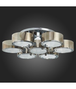 SL483.702.07 Светильник потолочный Хром/Дымчатый E27 7*40W FORESTA-foto5