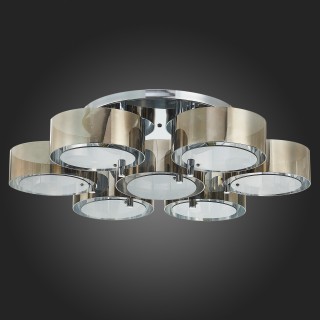 SL483.702.07 Светильник потолочный Хром/Дымчатый E27 7*40W FORESTA-foto5