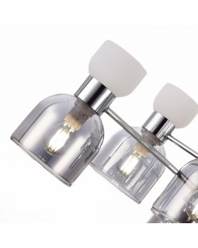 SLE1045-102-06 Люстра потолочная Хром/Белый, Дымчатый E14 6*40W VENTO-foto3