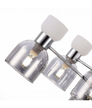 SLE1045-102-06 Люстра потолочная Хром/Белый, Дымчатый E14 6*40W VENTO-foto3