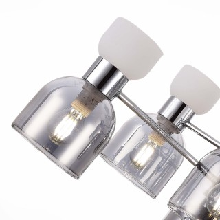 SLE1045-102-06 Люстра потолочная Хром/Белый,  Дымчатый E14 6*40W VENTO-foto3