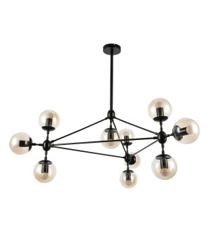 SLE154903-10 Люстра подвесная Черный/Янтарный E27 10*40W LACOTTA-foto2