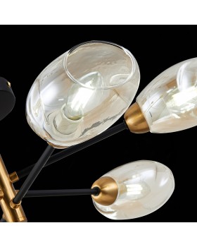 SLE155502-06 Люстра потолочная Черный, Латунь/Янтарный E14 6*40W GLOA-foto7