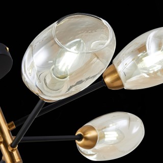 SLE155502-06 Люстра потолочная Черный, Латунь/Янтарный E14 6*40W GLOA-foto7