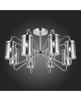 SLE102302-08 Люстра потолочная Хром/Дымчатый E14 8*40W VALIERI-foto7