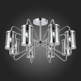 SLE102302-08 Люстра потолочная Хром/Дымчатый E14 8*40W VALIERI-foto7