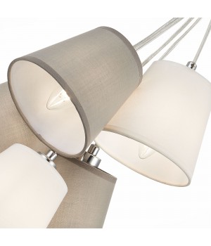 SLE300403-05 Светильник подвесной хром/белый, серый E14 5*40W PRATO-foto3