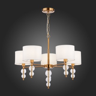 SLE105713-05 Люстра подвесная Латунь, Прозрачный/Белый E14 5*40W RAMER-foto5