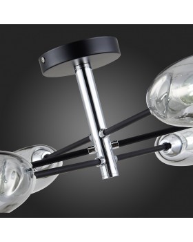 SLE155512-06 Люстра потолочная Черный, Хром/Дымчатый E14 6*40W GLOA-foto3