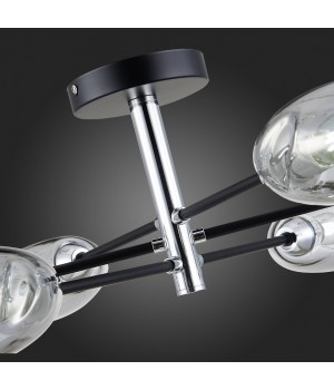 SLE155512-06 Люстра потолочная Черный, Хром/Дымчатый E14 6*40W GLOA-foto3