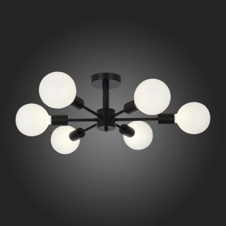 SL419.402.06 Люстра потолочная Черный E27 6*60W ANO-foto6