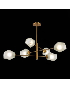 SLE205202-06 Люстра потолочная Латунь/Белый E27 6*60W TERRAMO-foto4