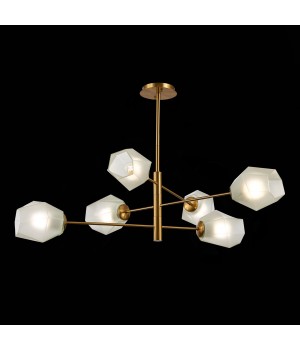 SLE205202-06 Люстра потолочная Латунь/Белый E27 6*60W TERRAMO-foto4