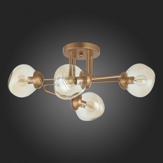 SLE155702-04 Люстра потолочная Золотистый/Янтарный E14 4*40W MORE-foto6