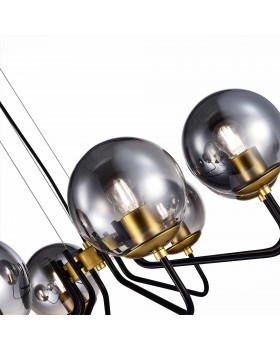 SLE1097-303-08 Люстра подвесная Матовое золото/Дымчатый E27 8*60W SCORZE-foto3