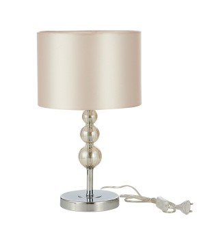 SLE105704-01 Прикроватная лампа Хром/Светло-бежевый E14 1*40W RAMER-foto2