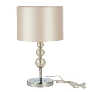 SLE105704-01 Прикроватная лампа Хром/Светло-бежевый E14 1*40W RAMER-foto2