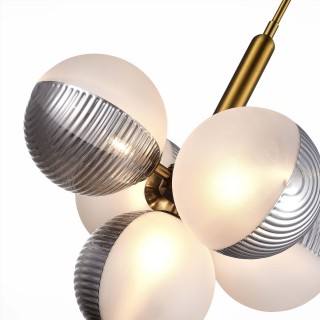 SLE1096-203-05 Светильник подвесной Матовое золото/Белый, Дымчатый G9 5*5W AVEIRO-foto3