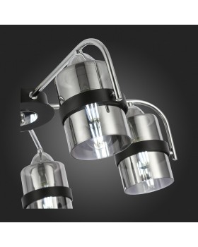 SLE102002-05 Люстра потолочная Черный, Хром/Дымчатый E27 5*40W FIUMO-foto9