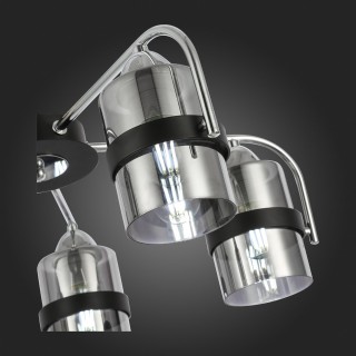 SLE102002-05 Люстра потолочная Черный, Хром/Дымчатый E27 5*40W FIUMO-foto9