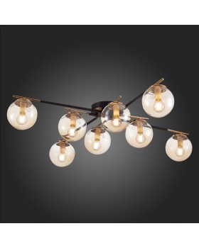 SLE106902-08 Люстра потолочная Черный/Янтарный E14 8*40W LITERNO-foto6