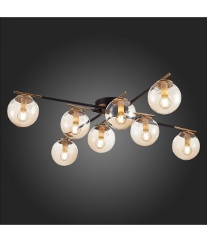 SLE106902-08 Люстра потолочная Черный/Янтарный E14 8*40W LITERNO-foto6