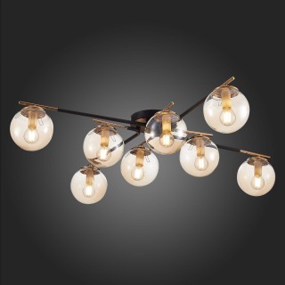 SLE106902-08 Люстра потолочная Черный/Янтарный E14 8*40W LITERNO-foto6