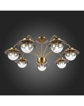 SLE110102-07 Люстра потолочная Античная бронза/Прозрачный E14 7*40W GARONNI-foto5