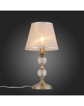 SL185.304.01 Прикроватная лампа Бронза, Прозрачный/Бежевый, Бронза E14 1*40W GRAZIA-foto5