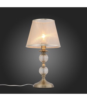 SL185.304.01 Прикроватная лампа Бронза, Прозрачный/Бежевый, Бронза E14 1*40W GRAZIA-foto5