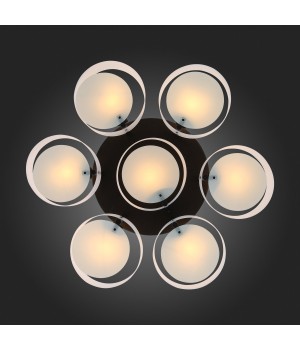 SL483.402.07 Люстра потолочная Черный/Белый E27 7*60W FORESTA-foto8