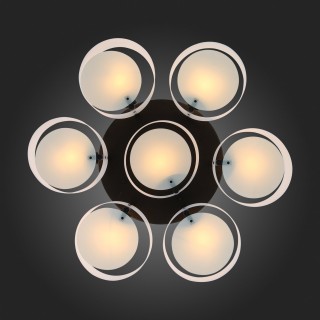 SL483.402.07 Люстра потолочная Черный/Белый E27 7*60W FORESTA-foto8