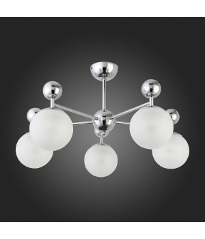 SLE106102-05 Люстра потолочная Хром/Белый E27 5*60W PECHIO-foto8