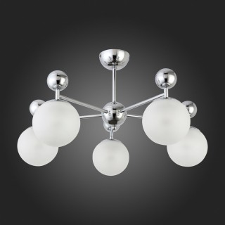 SLE106102-05 Люстра потолочная Хром/Белый E27 5*60W PECHIO-foto8