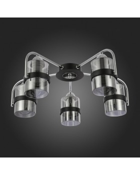 SLE102002-05 Люстра потолочная Черный, Хром/Дымчатый E27 5*40W FIUMO-foto8