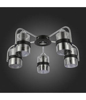 SLE102002-05 Люстра потолочная Черный, Хром/Дымчатый E27 5*40W FIUMO-foto8