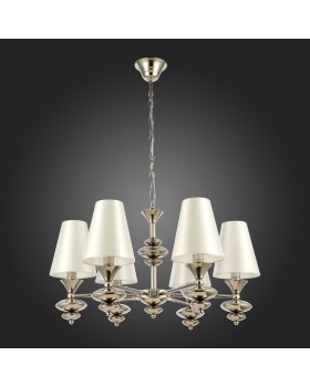 SL1137.103.06 Люстра подвесная Никель/Белый E14 6*40W RIONFO-foto7