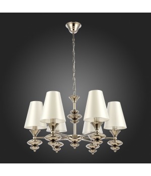 SL1137.103.06 Люстра подвесная Никель/Белый E14 6*40W RIONFO-foto7