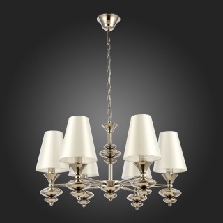 SL1137.103.06 Люстра подвесная Никель/Белый E14 6*40W RIONFO-foto7