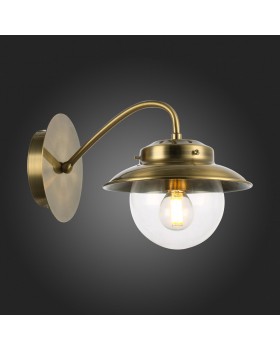 SLE110101-01 Светильник настенный Античная бронза/Прозрачный E14 1*40W GARONNI-foto9