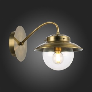 SLE110101-01 Светильник настенный Античная бронза/Прозрачный E14 1*40W GARONNI-foto9